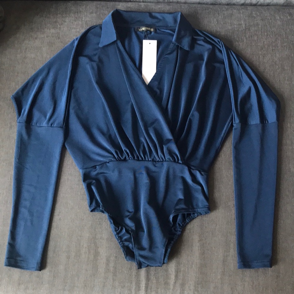 Longsleeve collared bodysuit